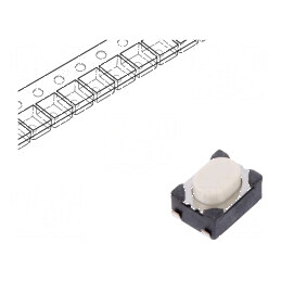 Microîntrerupător TACT SPST-NO 0,05A/16VDC SMT - Pozitie 2 Fara | Electronic-mag.ro | Componente Electronice