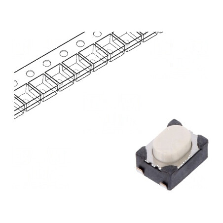 Microîntrerupător TACT SPST-NO 0,05A/16VDC SMT - Pozitie 2 Fara | Electronic-mag.ro | Componente Electronice
