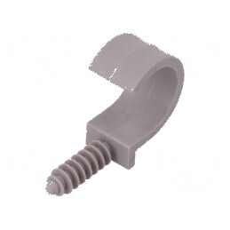 Element de susținere Øbuclă 28mm gri cu orificiu de montaj 8mm RING 28 | Electronic-mag.ro | Componente Electronice