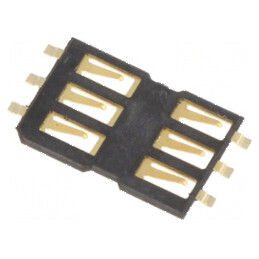 Conector SIM SMT fără protecție și ejector pentru carduri SIM | Electronic-mag.ro | Componente Electronice