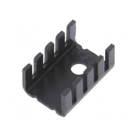 Radiator extrudat U TO220 negru 19,1mm x 13mm x 9,5mm | Electronic-mag.ro | Componente Electronice