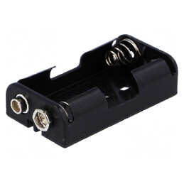 Suport baterii AA R6 tip 6F22, negru, 2 numere | Electronic-mag.ro | Componente Electronice