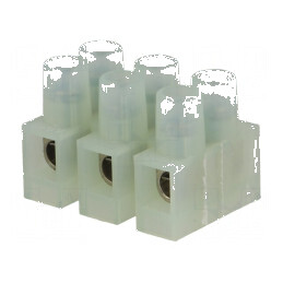 Regletă de conexiuni terminale cu şurub pentru cabluri de 2,5mm2, 250V, 3 piste. | Electronic-mag.ro | Componente Electronice