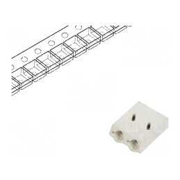 Conector DG2003 pentru mufe 6mm, 2 piste, 0,5-1,5mm², 10A, SMT, 200V | Electronic-mag.ro | Componente Electronice