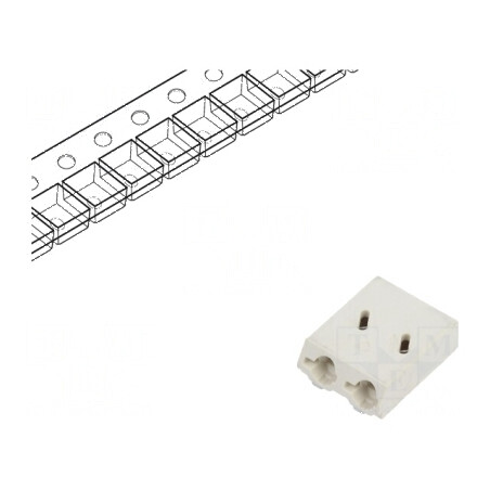 Conector DG2003 pentru mufe 6mm, 2 piste, 0,5-1,5mm², 10A, SMT, 200V | Electronic-mag.ro | Componente Electronice