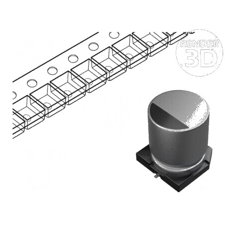 Condensator electrolitic SMD 470uF 16VDC Ø10x10,2mm ±20% pentru circuite electronice | Electronic-mag.ro | Componente Electronice