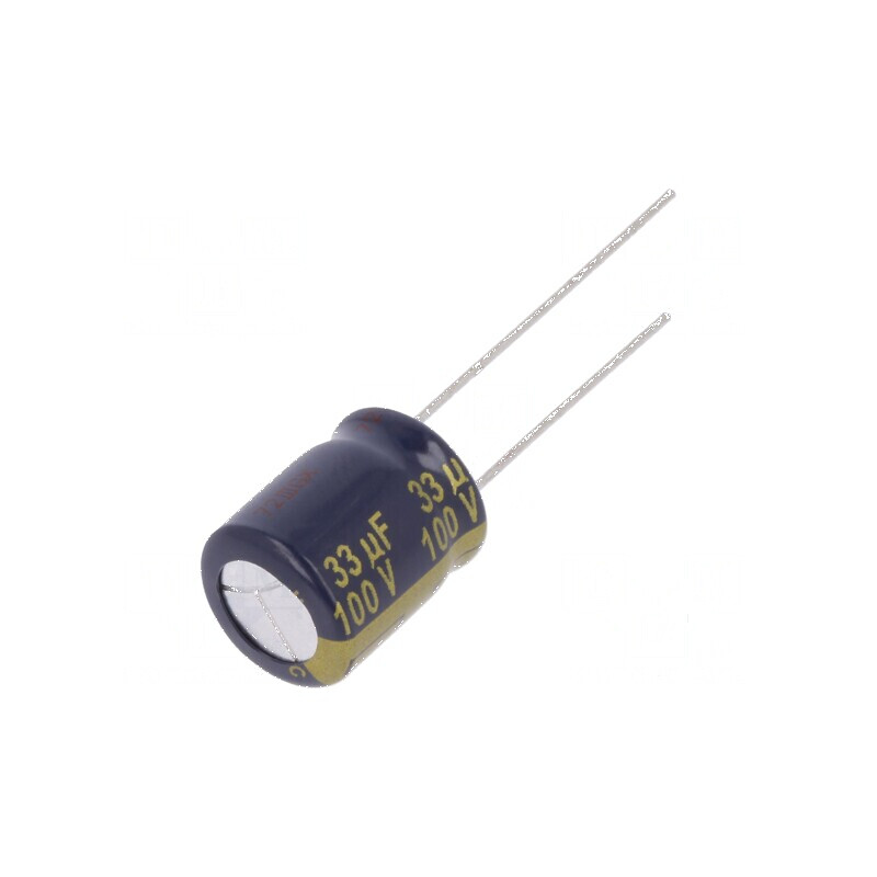 Condensator electrolitic low ESR THT 33uF 100VDC Ø10x12,5mm - Componentă electronică de înaltă performanță | Electronic-mag.ro | Componente Electronice Condensator electrolitic low ESR THT 33uF 100VDC Ø10x12,5mm - Componentă electronică de înaltă performanță | Electronic-mag.ro | Componente Electronice