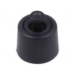 Picioruş rapid negru din polietilenă pentru montare A: 8,1mm | Electronic-mag.ro | Componente Electronice