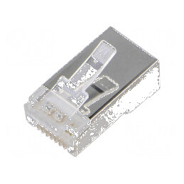 Conector RJ45 Cat 6a cu mufă PIN 8, dispunere 8p8c pe cablu | Electronic-mag.ro | Componente Electronice