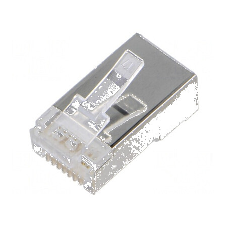 Conector RJ45 Cat 6a cu mufă PIN 8, dispunere 8p8c pe cablu | Electronic-mag.ro | Componente Electronice