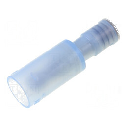 Terminal rotund tată Ø 4mm 2mm² crimpat pe cablu albastru | Electronic-mag.ro | Componente Electronice