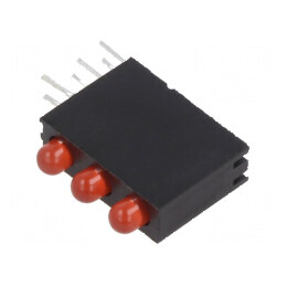 LED 3mm Carcasă Roșie 20mA Lentilă Difuză 30° | Electronic-mag.ro | Componente Electronice