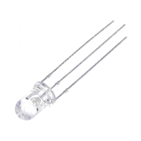 LED 5mm roșie/verde 30° convex, tip parte frontală, Nr. term: 3 | Electronic-mag.ro | Componente Electronice