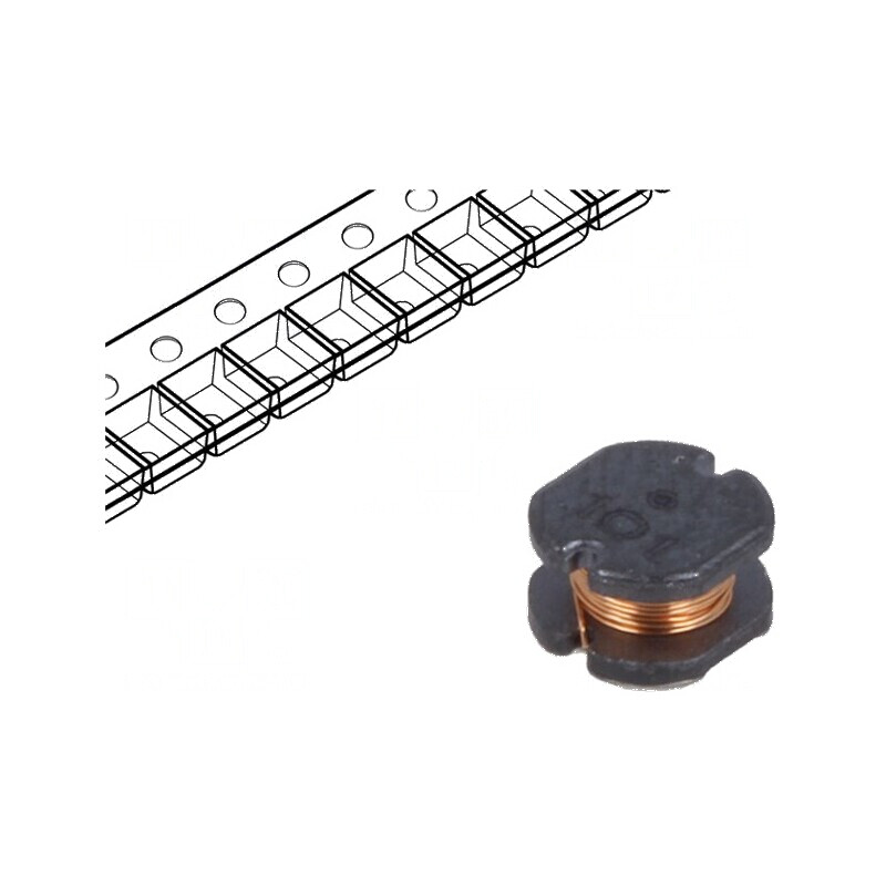 Inductor SMD 10mH 27mA ±10% Q30 Ø5mm H3mm 110Ω | Electronic-mag.ro | Componente Electronice Inductor SMD 10mH 27mA ±10% Q30 Ø5mm H3mm 110Ω | Electronic-mag.ro | Componente Electronice