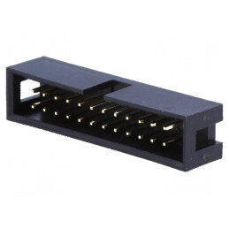 Conector IDC soclu tată 24 pini drept THT aurit 2,54mm negru | Electronic-mag.ro | Componente Electronice