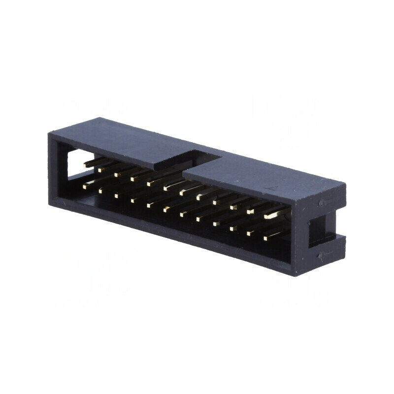 Conector IDC soclu tată 24 pini drept THT aurit 2,54mm negru | Electronic-mag.ro | Componente Electronice