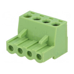 Regletă de conexiuni deconectabilă 5,08mm cu 4 piste drept mufa | Electronic-mag.ro | Componente Electronice
