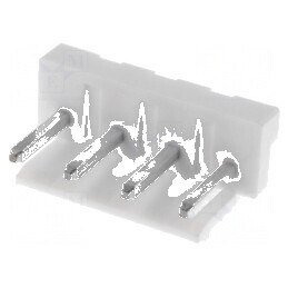 Conector cablu-placă soclu tată 5mm PIN 4 albă - Accesoriu electronic | Electronic-mag.ro | Componente Electronice