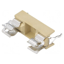 Clemă siguranţe cilindrice THT 5x20mm 6,3A UL94V-1, temperatură 30÷85°C | Electronic-mag.ro | Componente Electronice