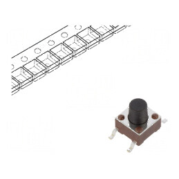 Microîntrerupător TACT SPST-NO 0,05A 12VDC SMT Poz: 2 Fără | Electronic-mag.ro | Componente Electronice