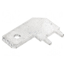 Terminal plat 6,3mm 0,8mm tată THT alamă cositorită - Conector electric pentru montaj PCB | Electronic-mag.ro | Componente Electronice