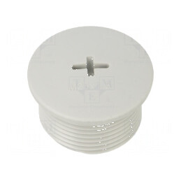 Capac de protecție M25 1,5 IP68 poliamidă gri deschis 15mm pentru cabluri | Electronic-mag.ro | Componente Electronice