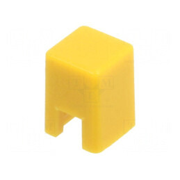 Tastă cu împingere 5,5mm pătrată galbenă pentru temperaturi 25÷70°C 4x4mm | Electronic-mag.ro | Componente Electronice