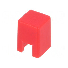 Tastă cu împingere 5,5mm pătrată roşie 4x4mm pentru temperaturi 25÷70°C | Electronic-mag.ro | Componente Electronice