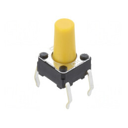 Microîntrerupător TACT SPST-NO 0,05A/24VDC THT Poz: 2 Fără | Electronic-mag.ro | Componente Electronice