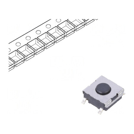Microîntrerupător TACT SPST-NO 0,05A/24VDC SMT - Pozitie 2  | Electronic-mag.ro | Componente Electronice