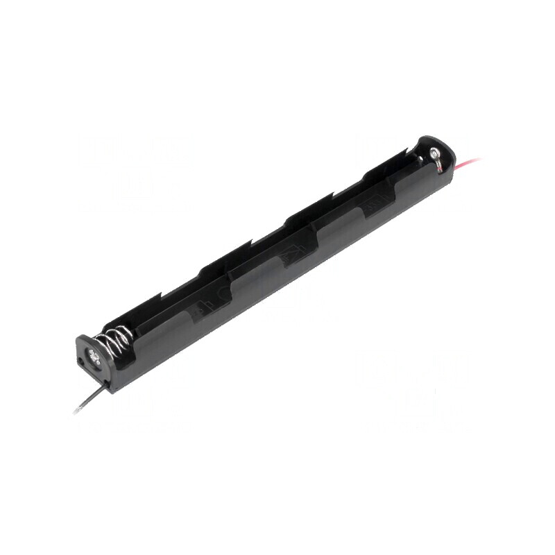 Suport pentru baterii AA/R6 cu 3 cabluri negre de 150mm | Electronic-mag.ro | Componente Electronice