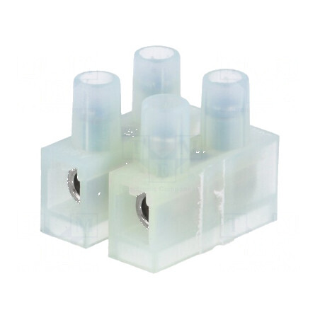 Regletă de conexiuni terminal cu şurub 4mm² 400V - 2 piste | Electronic-mag.ro | Componente Electronice