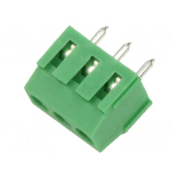 Regletă de conexiuni pentru PCB în unghi de 90° cu 3 piste de 1 mm², 3,5 mm | Electronic-mag.ro | Componente Electronice