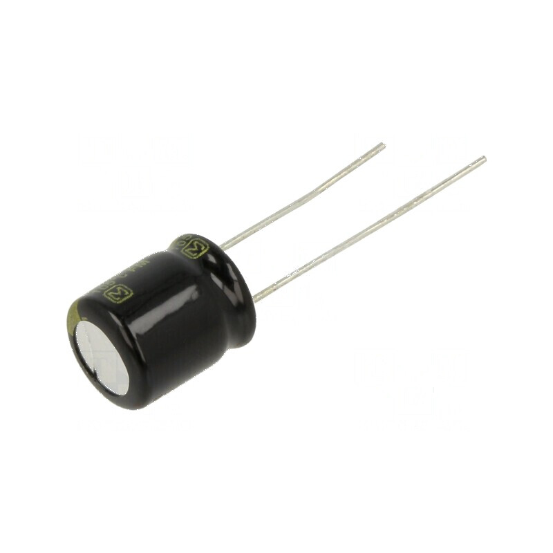 Condensator electrolitic low ESR THT 220uF 35VDC Ø10x12,5mm pentru circuite electronice | Electronic-mag.ro | Componente Electronice