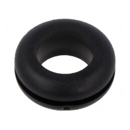 Manșon PVC negru Øorif.mont 12,5mm Øorif 9,5mm pentru temperaturi 0÷80°C | Electronic-mag.ro | Componente Electronice