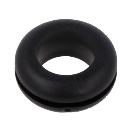 Manșon PVC negru Øorif.mont 12,5mm Øorif 9,5mm pentru temperaturi 0÷80°C | Electronic-mag.ro | Componente Electronice