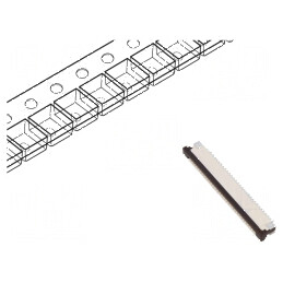 Conector FFC/FPC orizontal 30 PIN ZIF SMT 50V 0,4A -25÷85°C | Electronic-mag.ro | Componente Electronice