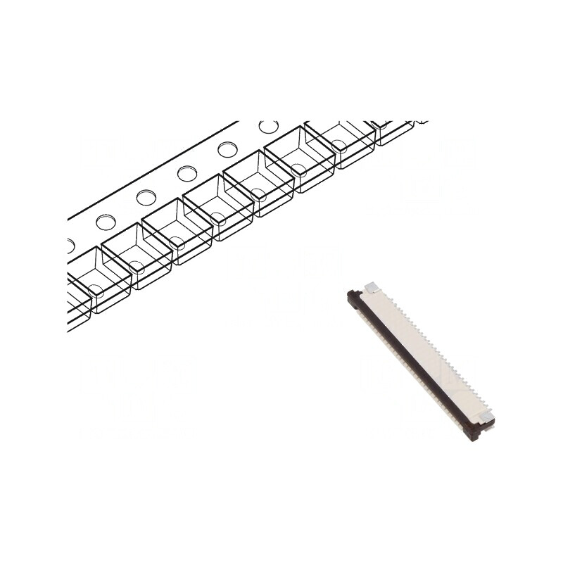 Conector FFC/FPC orizontal 30 PIN ZIF SMT 50V 0,4A -25÷85°C | Electronic-mag.ro | Componente Electronice Conector FFC/FPC orizontal 30 PIN ZIF SMT 50V 0,4A -25÷85°C | Electronic-mag.ro | Componente Electronice