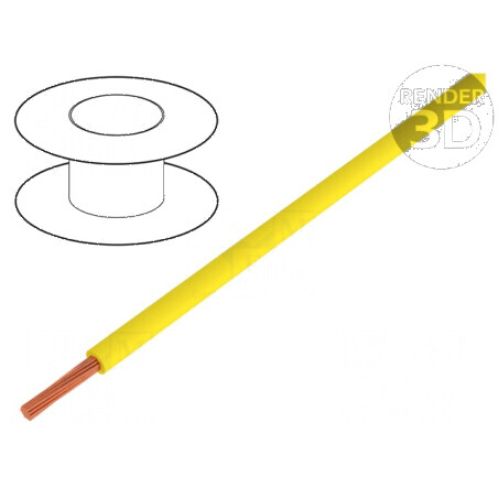 Cablu H05V-K litat cu 0,75mm² PVC galben 300V/500V, lungime 250m | Electronic-mag.ro | Componente Electronice
