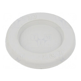 Manşon gri cu cap adâncit Ø 28mm pentru grosime panou 1÷3mm | Electronic-mag.ro | Componente Electronice