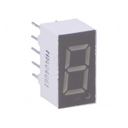 Afișaj LED cu 7 segmente 9,1mm 0,36 Nr.car: 1 verde, luminozitate 1÷1,5mcd | Electronic-mag.ro | Componente Electronice