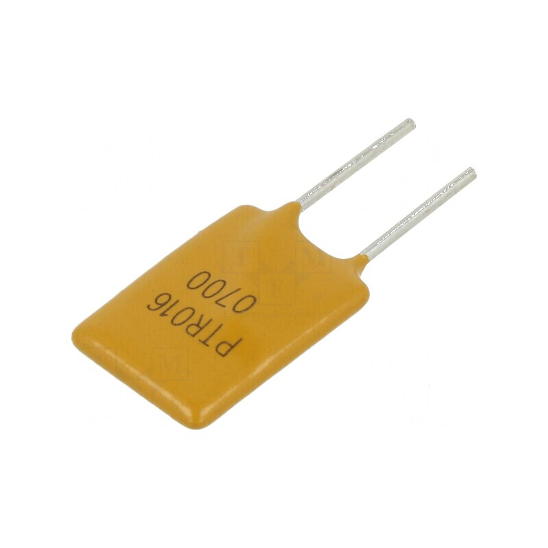 Siguranţă polimerică PTC 7A cu Imax 100A THT PTR016V - Pungă de protecţie | Electronic-mag.ro | Componente Electronice