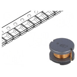 Inductor SMD 4,7uH 3,7A ±20% Q31, Ø8mm, H5mm, 30mΩ | Electronic-mag.ro | Componente Electronice