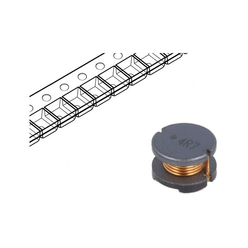 Inductor SMD 4,7uH 3,7A ±20% Q31, Ø8mm, H5mm, 30mΩ | Electronic-mag.ro | Componente Electronice