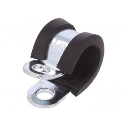 Clipsuri Øbuclă din oţel cu protecţie EPDM, 12mm W: 12mm | Electronic-mag.ro | Componente Electronice
