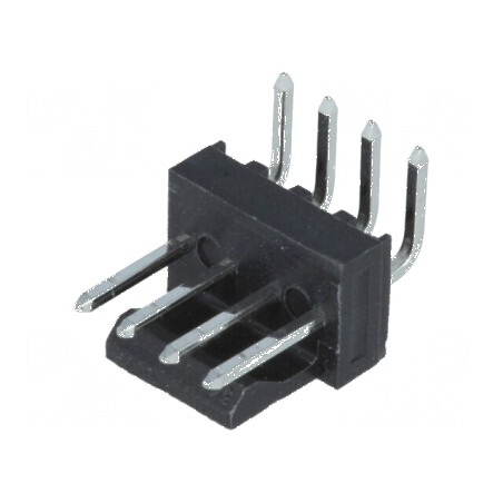 Conector cablu-placă soclu tată KK 254 2,54mm PIN 4 THT 4A  | Electronic-mag.ro | Componente Electronice