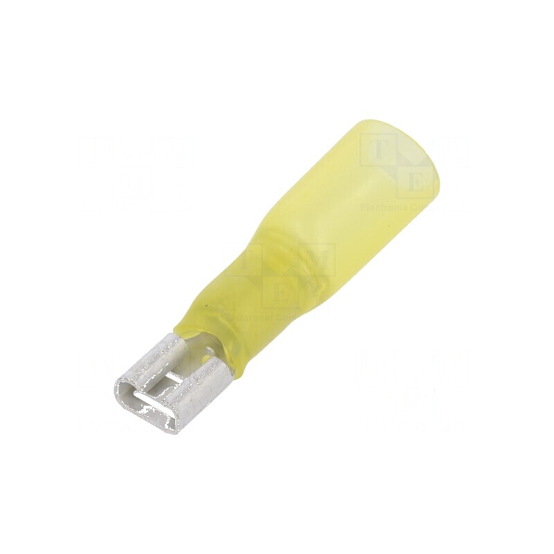 Terminal plat 6,3mm 0,8mm mamă pentru cablu 4÷6mm2, crimpat, rezistent la 150°C | Electronic-mag.ro | Componente Electronice