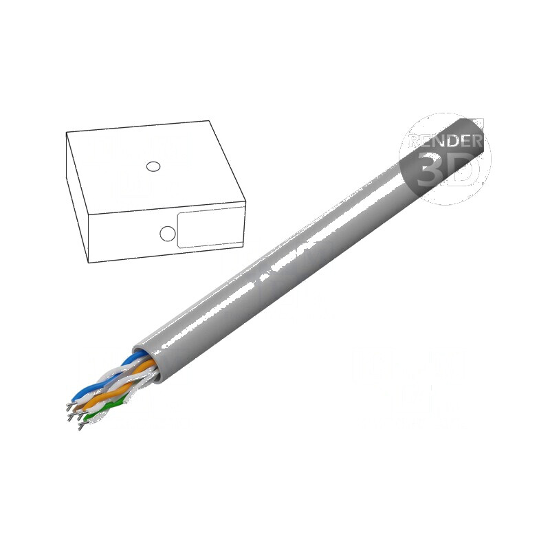 Cablu U/UTP 4x2x24AWG CCA PVC gri 100m pentru rețea Øcablu: 6mm | Electronic-mag.ro | Componente Electronice Cablu U/UTP 4x2x24AWG CCA PVC gri 100m pentru rețea Øcablu: 6mm | Electronic-mag.ro | Componente Electronice