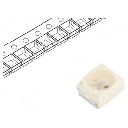 LED SMD 3528 PLCC2 Albastru 45-112 mcd 3,5x2,8x1,75mm 60° - Lumină Eficientă pentru Proiecte DIY | Electronic-mag.ro | Componente Electronice