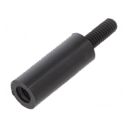 Piuliță distanțieră filetată cilindrică din poliamidă M3, 15mm | Electronic-mag.ro | Componente Electronice